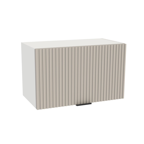 Zestaw mebli kuchennych Kaszmir mat ryflowany z blatem Dąb Evoke, SIMPLY 200 cm